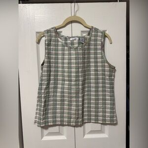 Vintage Green Plaid Tank
